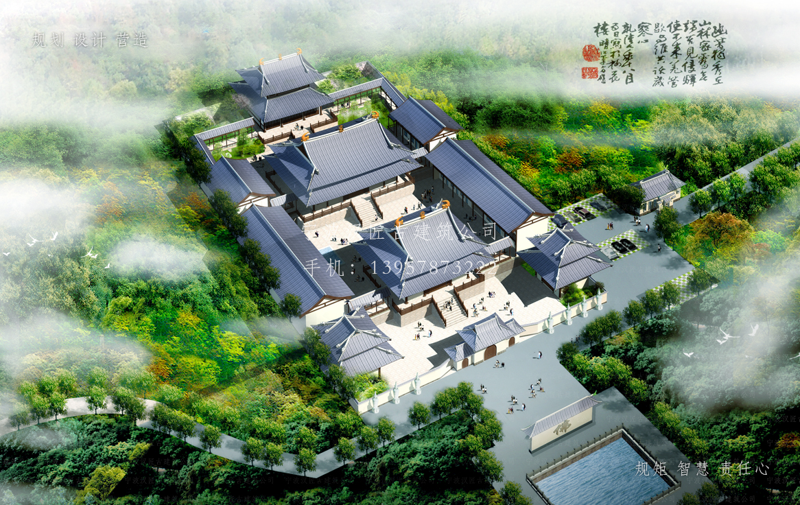 惠东依云寺建筑规划设计图